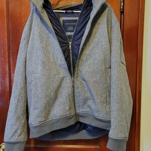 Tommy Hilfiger Gray and Navy Men's Jacket